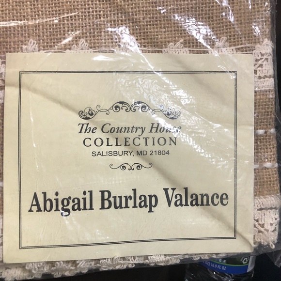 Burlap Valance - Picture 2 of 2